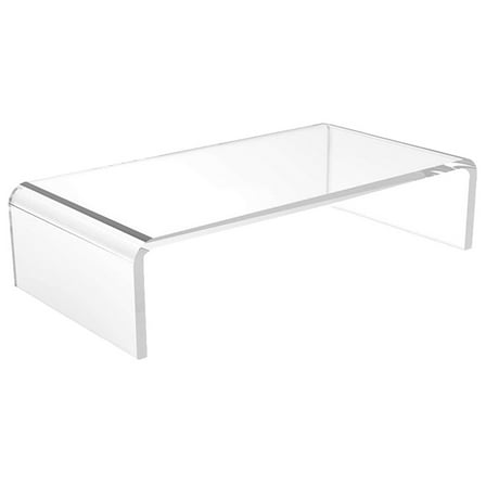 OUNONA Heavy Duty Monitor Riser Clear Acrylic Monitor Heightening Stand Laptop Riser Stand for Office