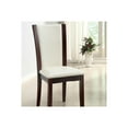 thumbnail image 3 of Benjara Manhattan I 20" Contemporary Leather Side Chair in White (Set of 2), 3 of 3