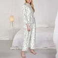 thumbnail image 3 of Picia Bunny And Bird Pattern Women’s Long-Sleeve Sleepwear Set - Soft 2-Piece Loungewear with Pockets, Comfy PJs for Relaxing Nights-Large, 3 of 7
