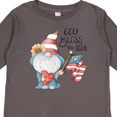 thumbnail image 4 of Inktastic God Bless the USA Gnome Boys or Girls Long Sleeve Toddler T-Shirt, 4 of 5