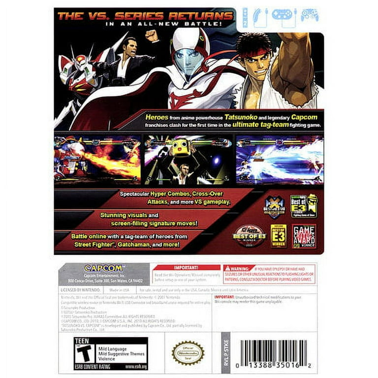 Nintendo Switch TATSUNOKO VS. CAPCOM ULTIMATE ALL-STARS Tatsunoko vs. Capcom: Ultimate All Stars (Video Game 2008