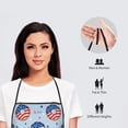 thumbnail image 4 of Zufioo Donut with the USA Fag Print Tie-up Apron, Unisex Kitchen Apron - Oil-proof, Stain-proof and Waterproof, Suitable for Restaurants and Service Industries-One Size, 4 of 9