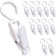 thumbnail image 1 of Gancho giratorio para colgar en la colada, pinza para la ropa, clip para sombrero, de plástico súper resistente, para viajes familiares, 4,3 pulgadas (blanco), 10 Uds., 1 of 5