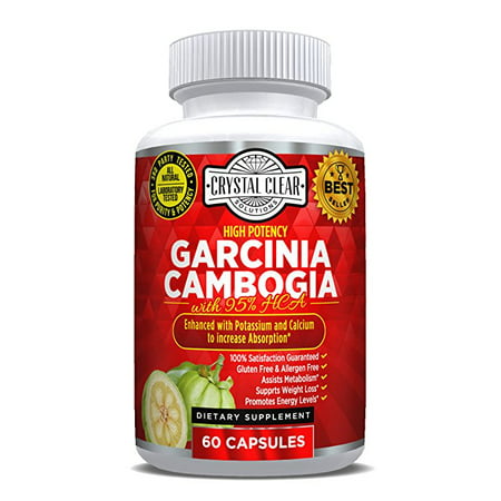 95% HCA Garcinia Cambogia Pure Extract Best for Weight Loss Appetite Suppressant Carb Blocker and Fat Burner, Veggie Capsules 1 Month (Best Carb Blocker And Fat Burner)