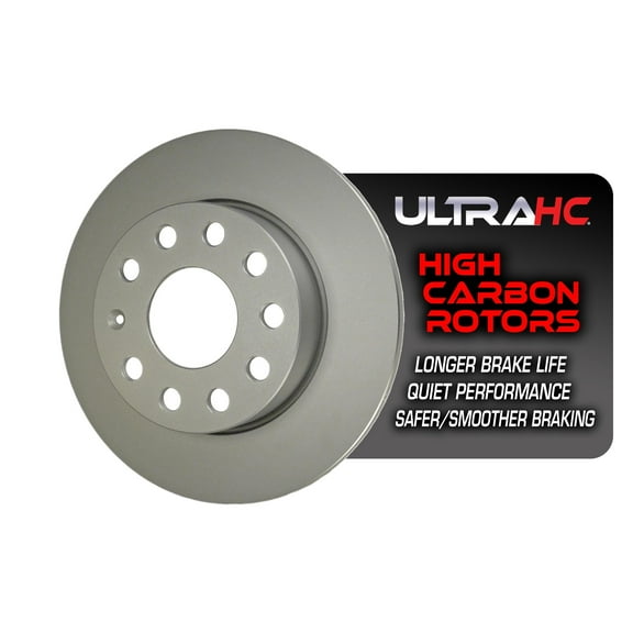 UltraHC Coated High Carbon Brake Rotor, Rear UR003754, Volkswagen Jetta 2009 Fits select: 2010 VOLKSWAGEN GOLF, 2006-2013 AUDI A3
