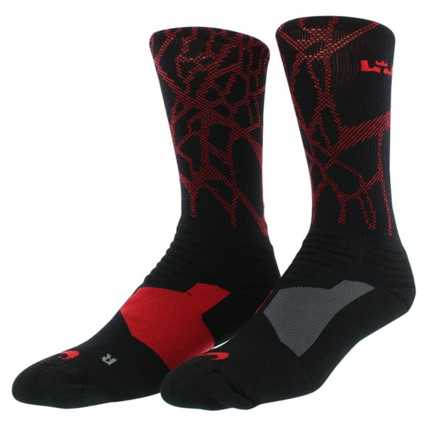 Nike - Nike Mens LeBron Hyper Elite Crew Basketball Socks Black ...