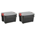 thumbnail image 1 of Rubbermaid 24 Gal Action Packer Contenant de Rangement Verrouillable, Noir (Lot de 2), 1 of 12