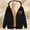 Black, variant on Women's Trendy Lightweight Jacket Printed Fleece Hooded Sweatshirt Fashion Outerwear