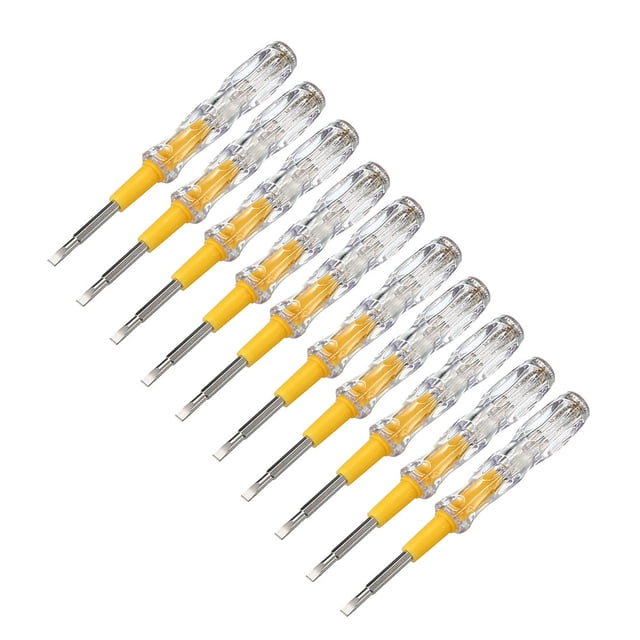 Bolígrafo de prueba de voltaje Contacto probador de voltaje destornillador ranurado detector de circuito eléctrico electroprobe 100-500V 10pcs