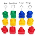 thumbnail image 5 of LotFancy Jumbo Nuts and Bolts Toys, Shapes and Colors Matching Toys with Storage Box for Toddlers, 5 of 8