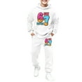 thumbnail image 2 of MEZZALL Boys Casual Floral Print Hoodie Joggers Sweatshirt Tops Hoodie Trousers Pants Sets Warm Two Piece Outfits Kids Playground Winter Fashionable Long Sleeve Clothing Sets, 2 of 5