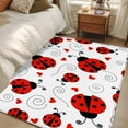 thumbnail image 5 of Cartoon Animals Large Area Rugs for Bedroom Living Room, Soft Non Slip Carpet Bedside Rug, Funny Modern Simple Red Love Stripes Rectangular Floor Cover Kitchen Accent Rug 3'x5' for Dining Room/Office, 5 of 9