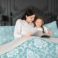 thumbnail image 5 of meiyoeat Soft Damask 7 Pieces Full Size Bedding Sets,For Girls,Airy Print Full Size Bed in a Bag For Girl,Light Gray Reversible, 5 of 7