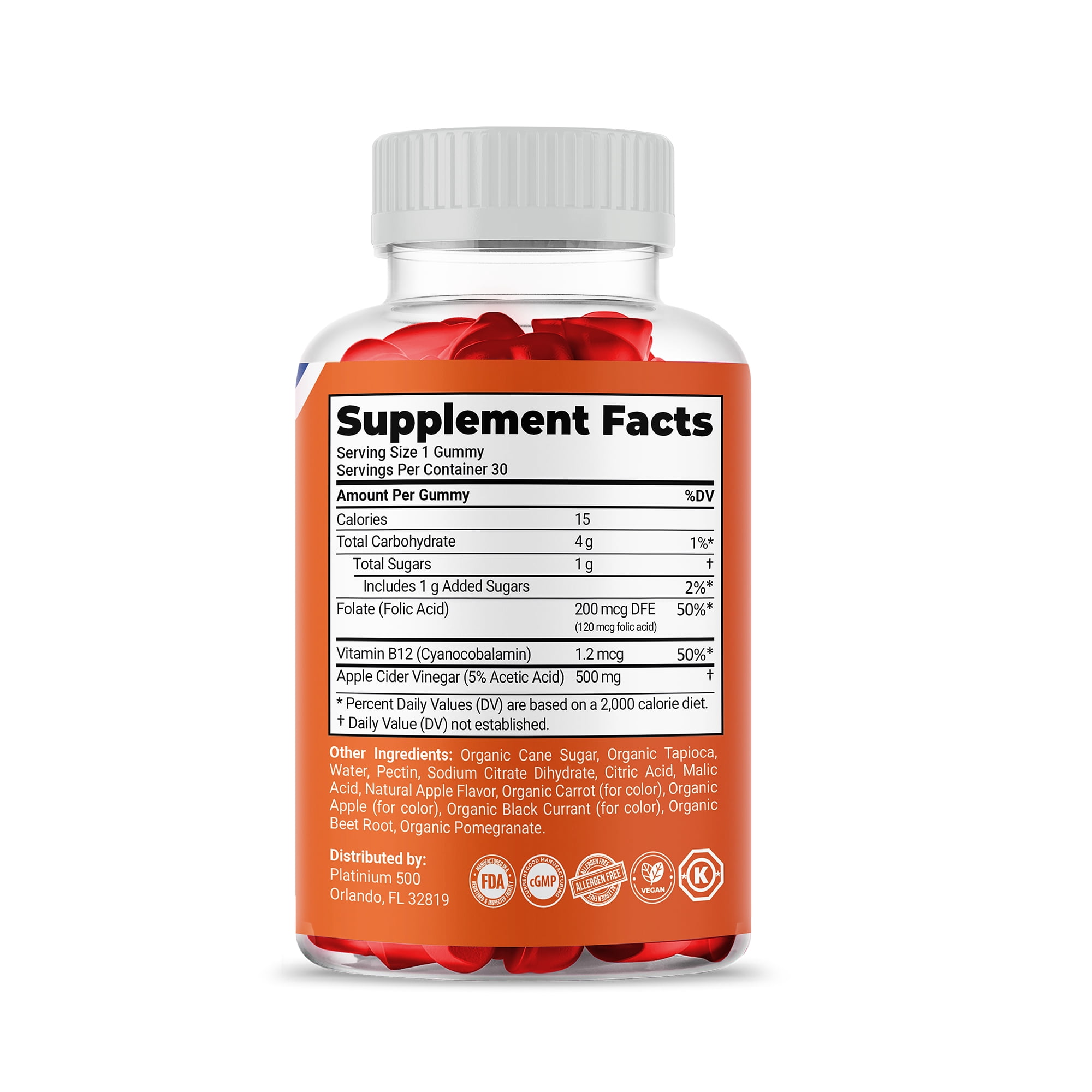 K1 Life Keto ACV Gummies, Maximum Strength Formula (3 Pack)