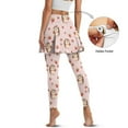 thumbnail image 4 of COEQINE Ruffle Pleated Tennis Skirted Legging for Women with Pockets Hedgehog and Strawberry Print Comfy Fashion Golf Pickleball Leggings High Waist Tennis Skirts, XL, 4 of 7
