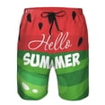 thumbnail image 3 of Pofeuu Watermelon Hello Summer Prin Men's Swim Trunks Quick Dry Bathing Suit Swimming Board Shorts Mesh Lining Beach Swimwear-Medium, 3 of 6