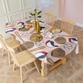 thumbnail image 6 of Pink Baseball Gear Pattern Rectangle Tablecloth 60"x120",Waterproof Polyester Rectangle Table Cloth, Wipeable Spillproof Polyester Tablecloth for Dining, Camping, Indoor and Outdoor, 6 of 6