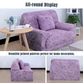 thumbnail image 3 of PiccoCasa 1 Seater Sofa Slipcover Ink Painting Printed Couch Cover, 35"-51", Pale Purple, 3 of 6