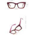thumbnail image 4 of Oprah style Bling Rhinestone Square Reading Glasses For Women Shiny Diamond Blue Light Blocking Eyeglasses, 4 of 5