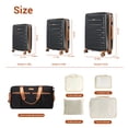 thumbnail image 6 of Hardside Luggage Sets 3 Piece, Hardshell Suitcase TSA Lock Spinner Wheel with Travel Duffle Bag and 4 Packing Cube.Black, 6 of 8