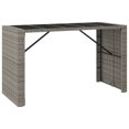 thumbnail image 3 of vidaXL 9 Piece Garden Bar Set Grey Poly Rattan& Solid Wood Acacia, 3 of 4