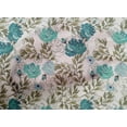 thumbnail image 4 of oneOone Cotton Poplin Teal Green Fabric Flower & Leaves Watercolor Fabric For Sewing Printed Craft Fabric By The Yard 42 Inch Wide, 4 of 4