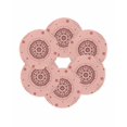 thumbnail image 7 of 13 Inch Round Placemats Set of 6, Pink Floral Non Slip Heat Insulation PP Table Mats, Circular Flowers Ethnic Abstract Aesthetic Washable Place Mats for Kitchen Dining Party Table Decor, 7 of 7