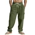 thumbnail image 2 of Coorders Men's Casual Cargo Pants, Pants Clearance, Drawstring Cargo Sweatpants with Pockets Army Green, XL, 2 of 9