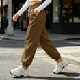 thumbnail image 5 of Women Solid Jogger Sweatpants Sevevn Elastic Drawstring High Waist Relaxed Fit Trousers With Side Pockets, Varied Solid Color Choices For Gym Training Home Lounging And Everyday Casual Outfits, 5 of 6