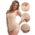 thumbnail image 3 of DARING DIVA Women's Shapewear Slimming Waist Tummy Control Body Suits Crotch S Apricot, 3 of 6