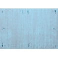 thumbnail image 1 of Ahgly Company Indoor Rectangle Abstract Light Blue Contemporary Area Rugs, 2' x 5', 1 of 4