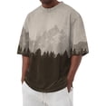 thumbnail image 1 of Summer Men's Popular T-shirt Printed Round Neck Short Sleeve T-shirt 2XL, 1 of 5