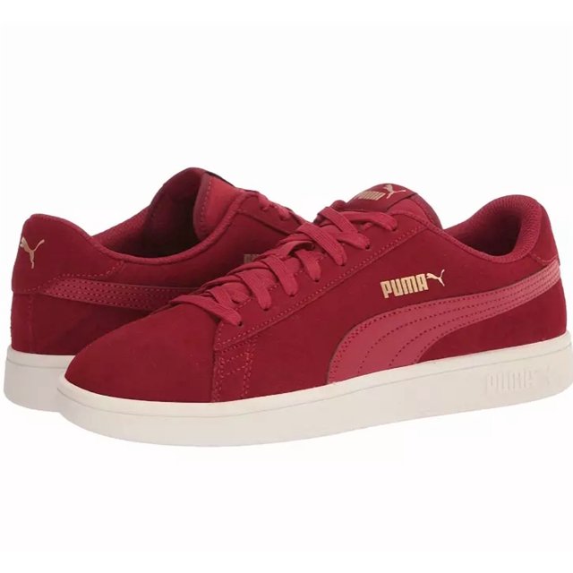 PU & MA Men's Smash 2 Sneaker | Red Dahlia-Red/ Team Gold-Whisper White | 13 M US