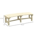 thumbnail image 3 of Wooden Semicircular Outdoor Bench for Yard, Patio, Deck, Lawn Natural, 3 of 9