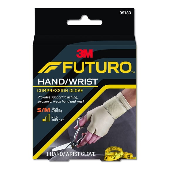 FUTURO Energizing Support Glove, Medium, Palm Size 7 1/2" - 8 1/2", Tan -MMM09183EN