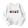 thumbnail image 3 of Atogsazn Toddler Girls Halloween Oversized Sweatshirt Kids Casual Fleece Lined Long Sleeve Print Sweater Fall Winter Tops White 3-4 Years Fashion, 3 of 3