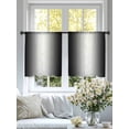 thumbnail image 5 of Black White Semi Sheer Curtains 54 Inch Length 2 Panels Set, Gradient Gray Monochrome Minimalist Stripe Sheer Kitchen Curtain Privacy Voile Window Curtain for Living Room Bedroom Rod Pocket Drapes, 5 of 7
