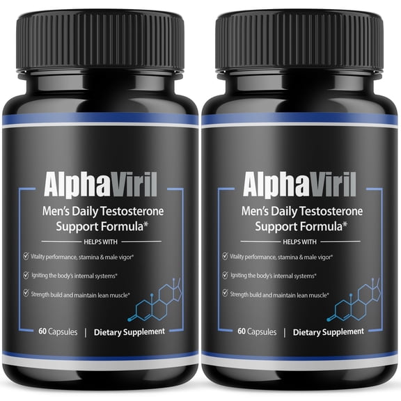 Alpha Viril Advanced Formula Pills All Natural Vitamin Supplement AlphaViril 120 Capsules