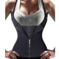 thumbnail image 5 of 2PCS Entrenador de cintura de látex para mujeres Underbust Sport Workout Faja Shapewear Reloj de arena Body Shaper-Púrpura+Negro-2XL, 5 of 5