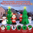 thumbnail image 4 of Yexmas 6 FT Lighted Christmas Inflatable Outdoor Decor, Blow Up Christmas Tree with Santa Claus, Snowman & Penguin for Yard Lawn, 4 of 18