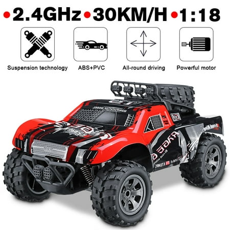 1:18 48 KM/H 2.4GHz Remote Control Car RC Electric Monster Truck Off Road Vehicle Toy Kids Birthday (Best Custom Off Road Vehicle)