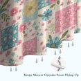 thumbnail image 6 of Pioneer Flower Floral Print Pattern Shower Curtain 84"x72", Bathroom Decorative Shower Curtain Set with 12 Hooks, Waterproof Washable, 6 of 6
