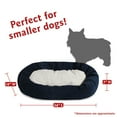 thumbnail image 5 of Majestic Pet Sherpa Villa Velvet Bagel Pet Bed for Dogs, Calming Dog Bed Washable, Small, Navy, 5 of 5