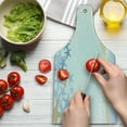 thumbnail image 3 of Starfish Cutting Board, Wavy Stripes in the Ocean Inspired Design Starfishes Sky Aquatic Sea Life Theme, Tempered Glass Cutting and Serving Board, Wine Bottle Shape, Multicolor, by Ambesonne, 3 of 5
