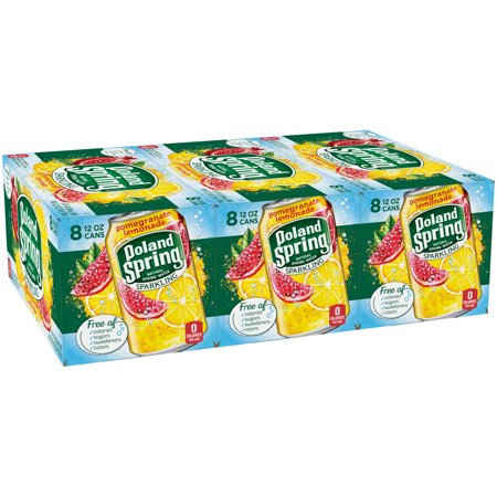 Poland Spring Sparkling Natural Spring Water, Pomegranate Lemonade, 12 Fl Oz, 24 Count - Walmart.com