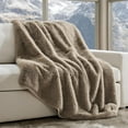 thumbnail image 6 of EVERGRACE Luxury Faux Fur Throw Blanket, Soft Fluffy Faux Mink Blankets for Bed, Couch, Sofa, Thick Cozy Plush Warm Fur Throws with Reversible Velvet, Natural Mink, 50"x60", 6 of 8