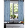 thumbnail image 2 of Navy Blue Ombre Sheer Curtains 54 Inch Length 2 Panels Set for Living Room/Bedroom, Farmhouse Stripes Modern Abstract Art Kitchen Curtains Grommet Semi-Sheer Curtains Window Treatments 42"x54"x2, 2 of 7