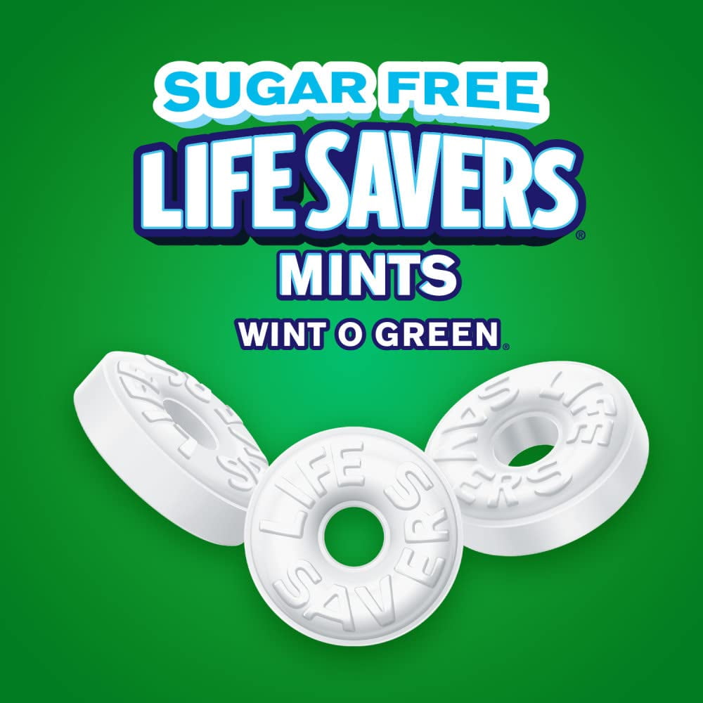 LIFE SAVERS Wint-O-Green Breath ZS23 Mints Hard Candy Bulk Pack, 2.75 oz Bag (Pack of 12)