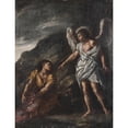 thumbnail image 3 of Giovanni Battista Caracciolo 19x24 Black Modern Framed Museum Art Print Titled - Tobias and the Angel, 3 of 5