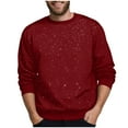thumbnail image 3 of Horkkom Sparkly Tops for Women, Long Sleeve Pullover Crewneck Sweatshirt Men, Casual Loose Sequin Sweatshirt L, 3 of 7